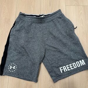 Under Armour Gray Athletic Shorts with Sweat-Wicking Material